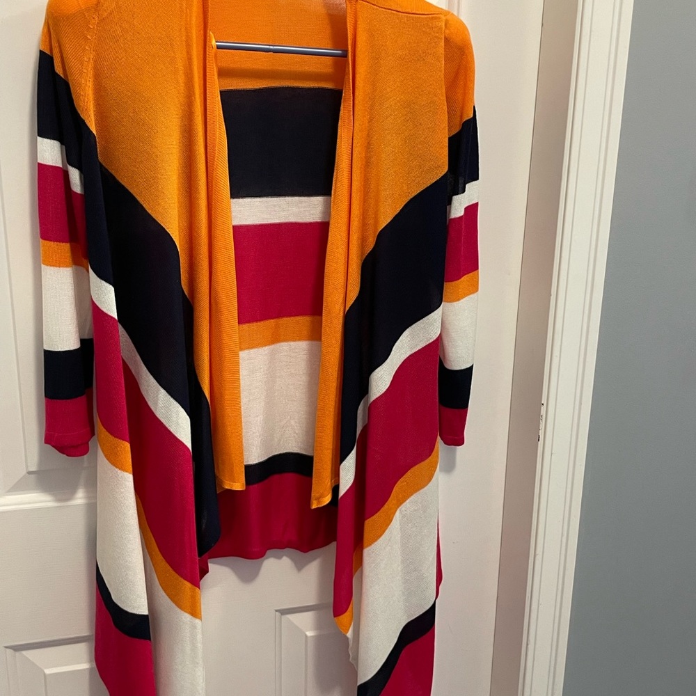 Vibrant summer weight cardigan, Medium